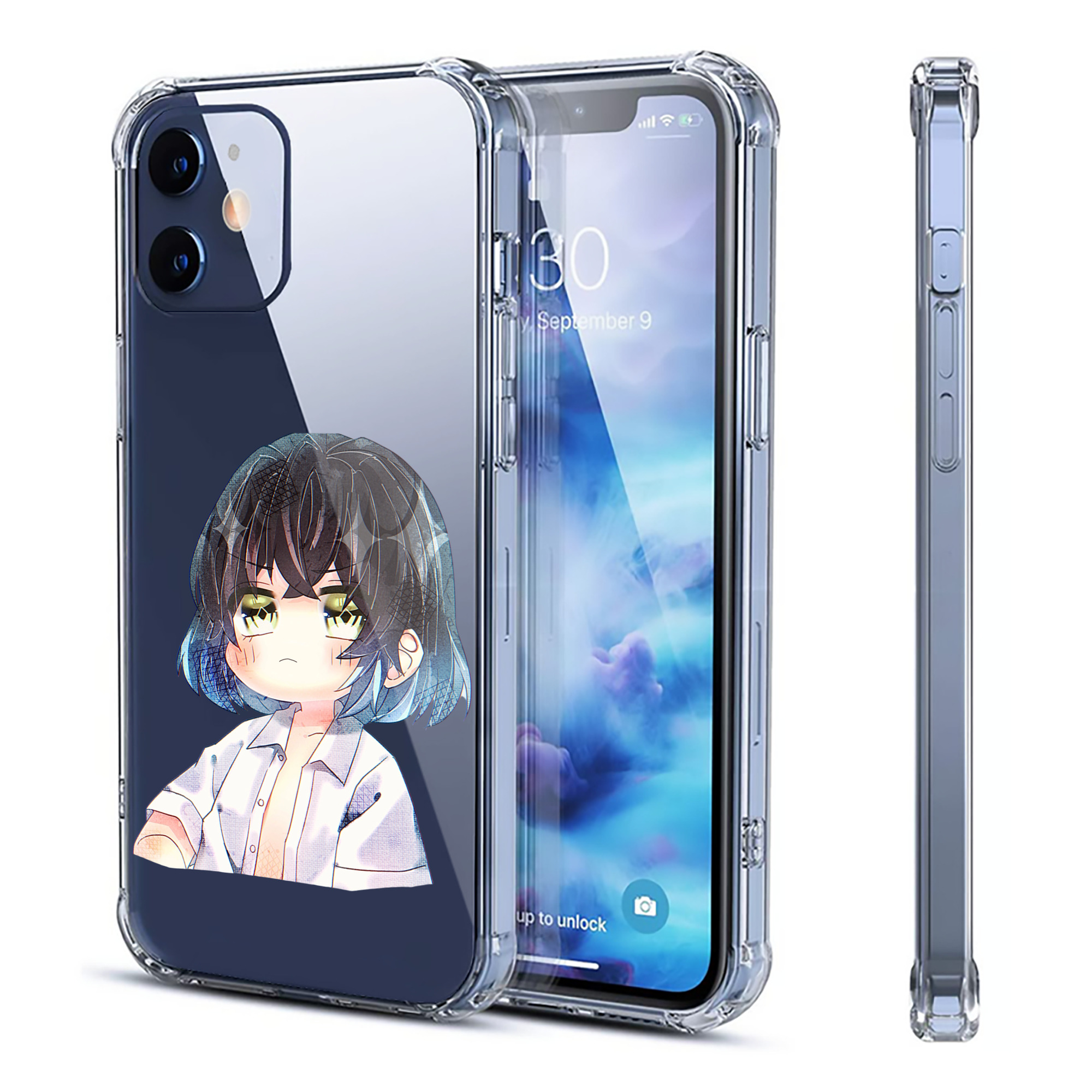 （画像用） 鬼滅の刃（きめつのやいば）嘴平 伊之助／はしびら いのすけ Hashibira Inosuke 【iPhone 12シリーズ対応】透明スマホケース（クリアソフトケース）